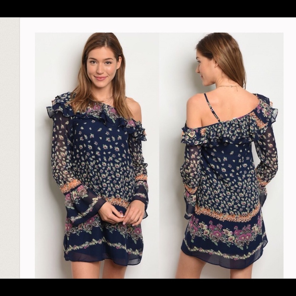 Navy Floral Dress!
